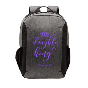 Christian Daughter King God Crown Bible Verse Purple Gift Vector Backpack