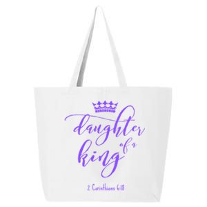 Christian Daughter King God Crown Bible Verse Purple Gift 25L Jumbo Tote