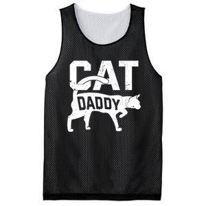 Cat Daddy Kitten Pet Owner Meow FatherS Day Mesh Reversible Basketball Jersey Tank