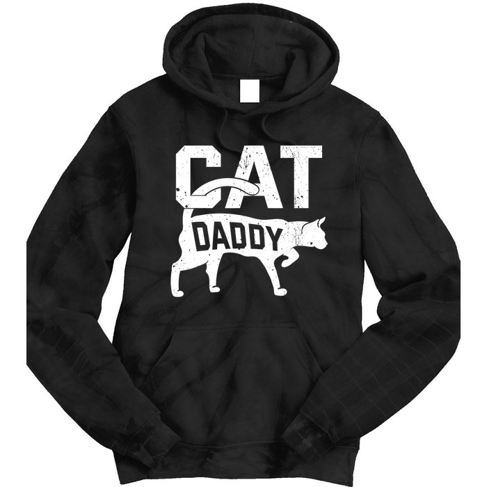 Cat Daddy Kitten Pet Owner Meow FatherS Day Tie Dye Hoodie