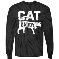 Cat Daddy Kitten Pet Owner Meow FatherS Day Tie-Dye Long Sleeve Shirt