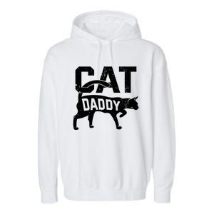 Cat Daddy Kitten Pet Owner Meow FatherS Day Garment-Dyed Fleece Hoodie