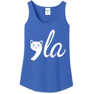 Cute Democrat Kamala Harris 2024 Comma La Harris Cat Lover Gift Ladies Essential Tank