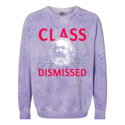 Class Dismissed Karl Marx Funny Socialism Communism Pun Colorblast Crewneck Sweatshirt