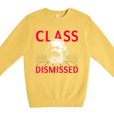 Class Dismissed Karl Marx Funny Socialism Communism Pun Premium Crewneck Sweatshirt