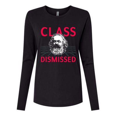 Class Dismissed Karl Marx Funny Socialism Communism Pun Womens Cotton Relaxed Long Sleeve T-Shirt