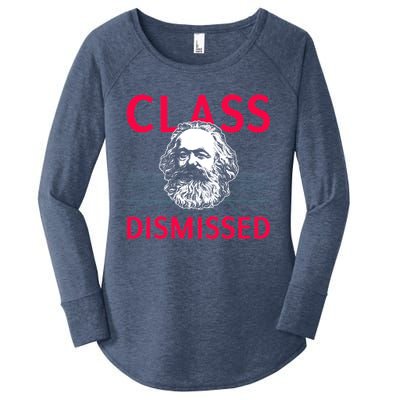 Class Dismissed Karl Marx Funny Socialism Communism Pun Women's Perfect Tri Tunic Long Sleeve Shirt