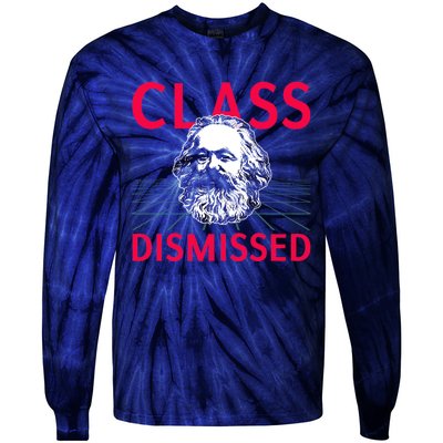 Class Dismissed Karl Marx Funny Socialism Communism Pun Tie-Dye Long Sleeve Shirt