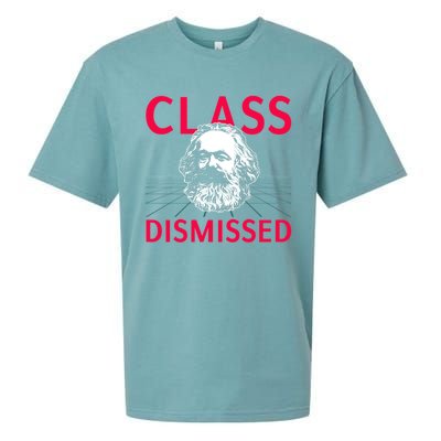 Class Dismissed Karl Marx Funny Socialism Communism Pun Sueded Cloud Jersey T-Shirt