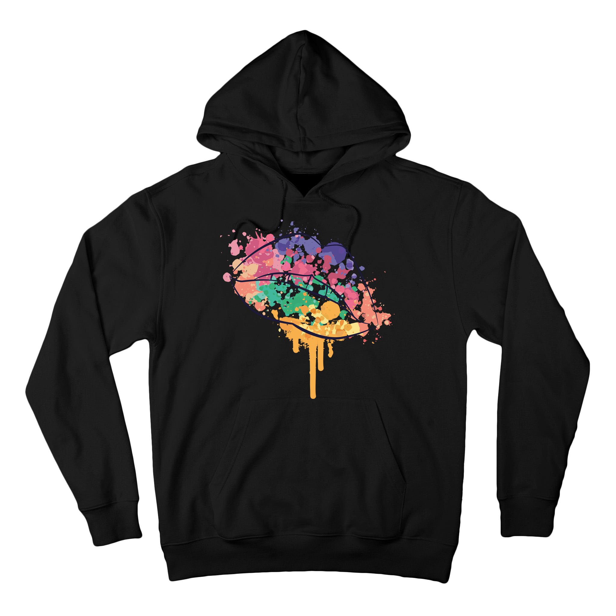 Colorful Drip Lips Tall Hoodie