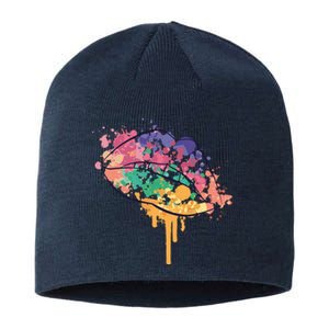 Colorful Drip Lips Sustainable Beanie