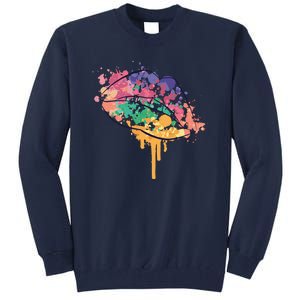 Colorful Drip Lips Tall Sweatshirt