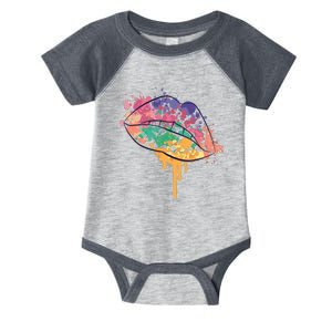 Colorful Drip Lips Infant Baby Jersey Bodysuit