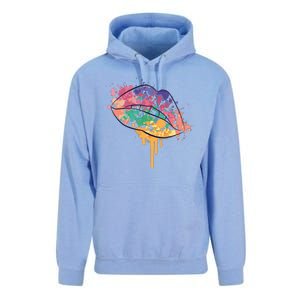 Colorful Drip Lips Unisex Surf Hoodie