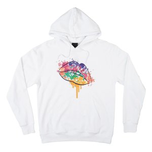 Colorful Drip Lips Hoodie