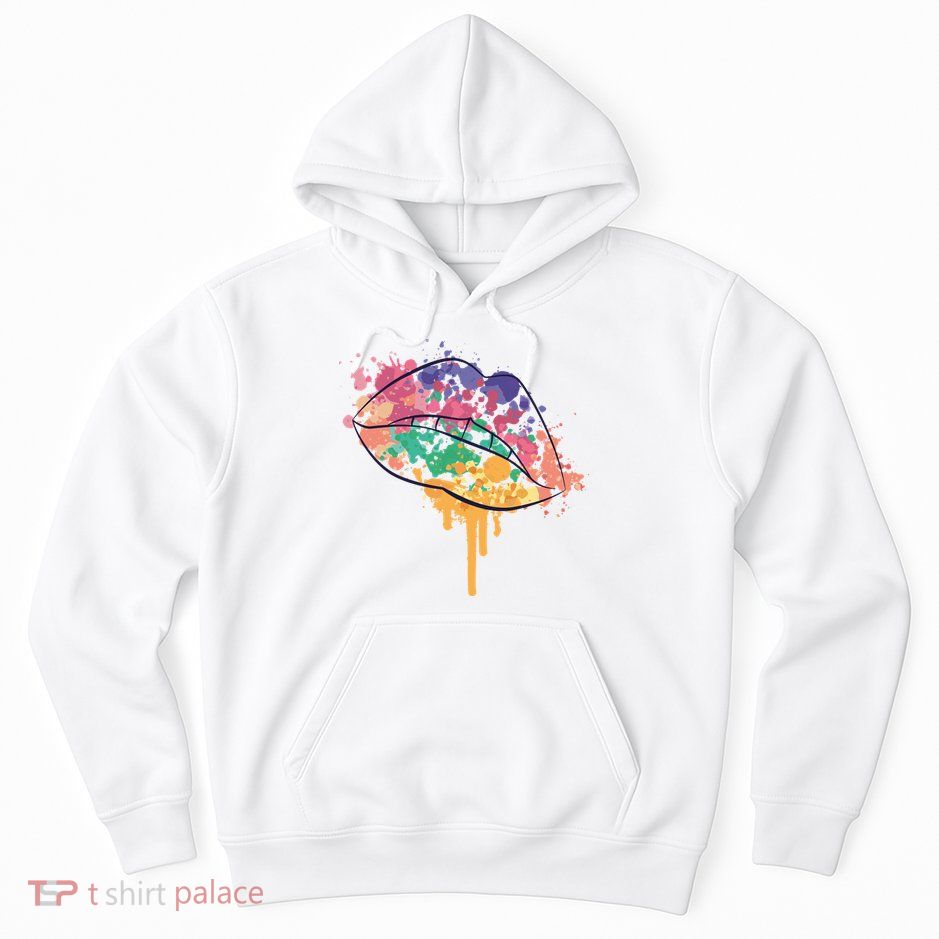 Colorful Drip Lips Hoodie