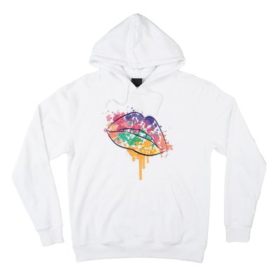 Colorful Drip Lips Hoodie