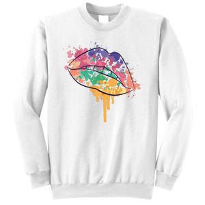 Colorful Drip Lips Sweatshirt