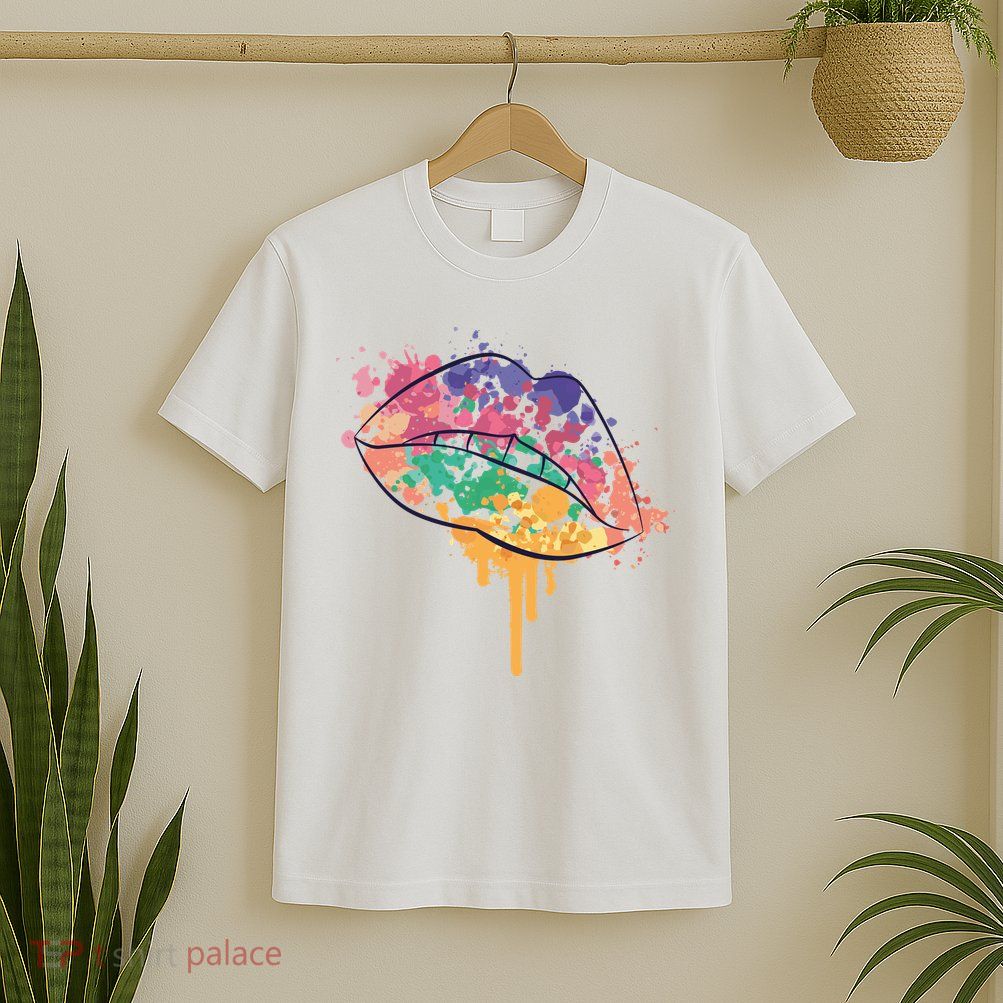 Colorful Drip Lips T-Shirt