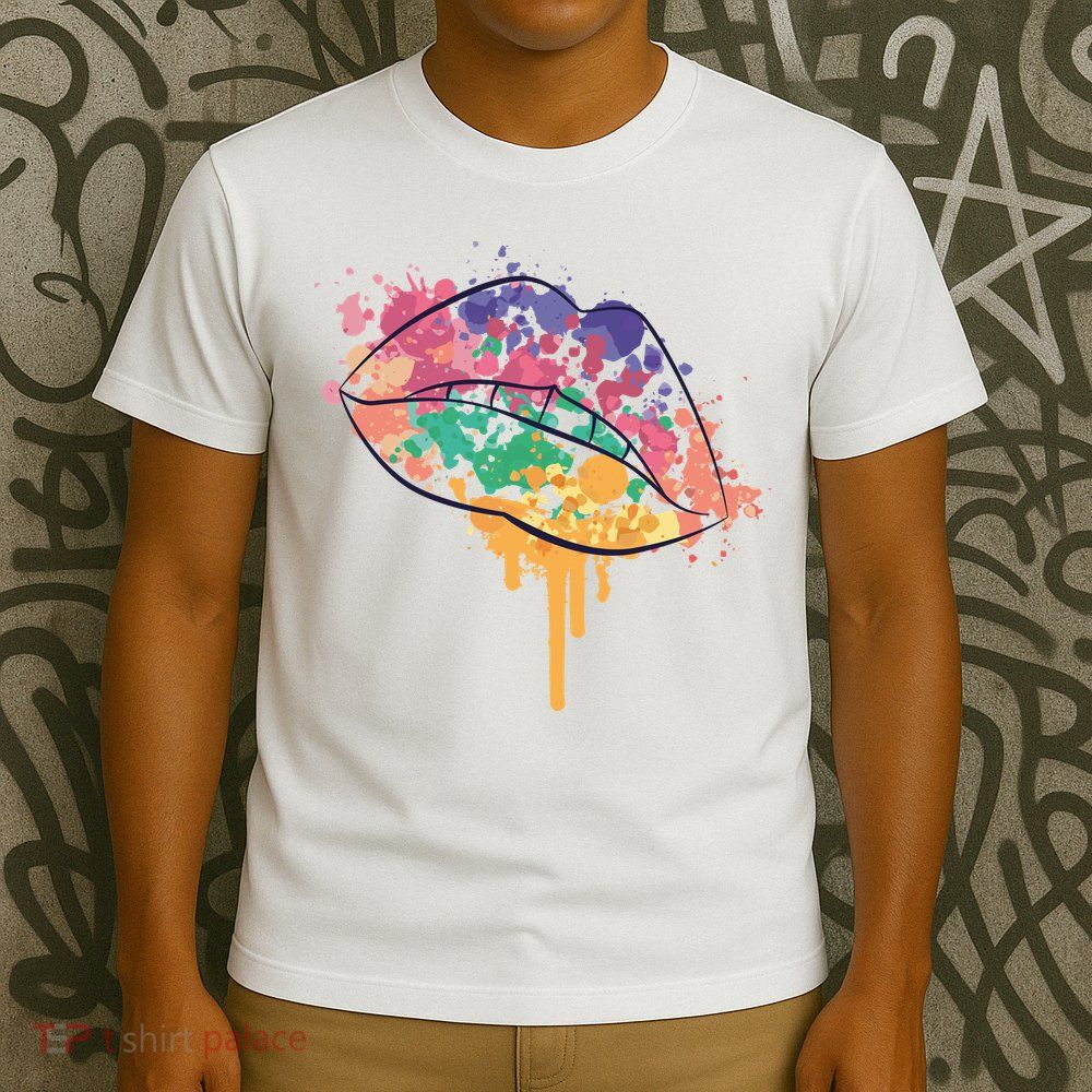 Colorful Drip Lips T-Shirt