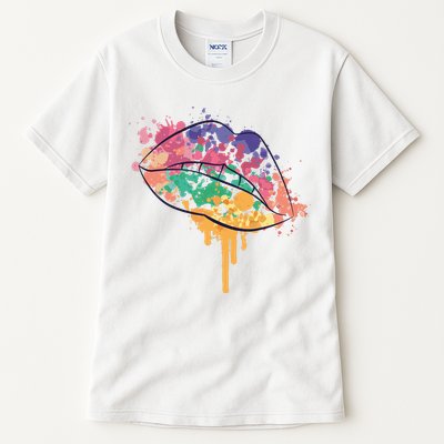 Colorful Drip Lips Tall T-Shirt