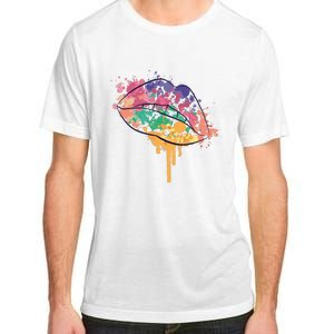 Colorful Drip Lips Adult ChromaSoft Performance T-Shirt