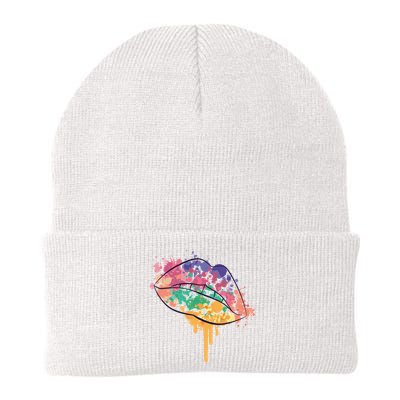 Colorful Drip Lips Beanie