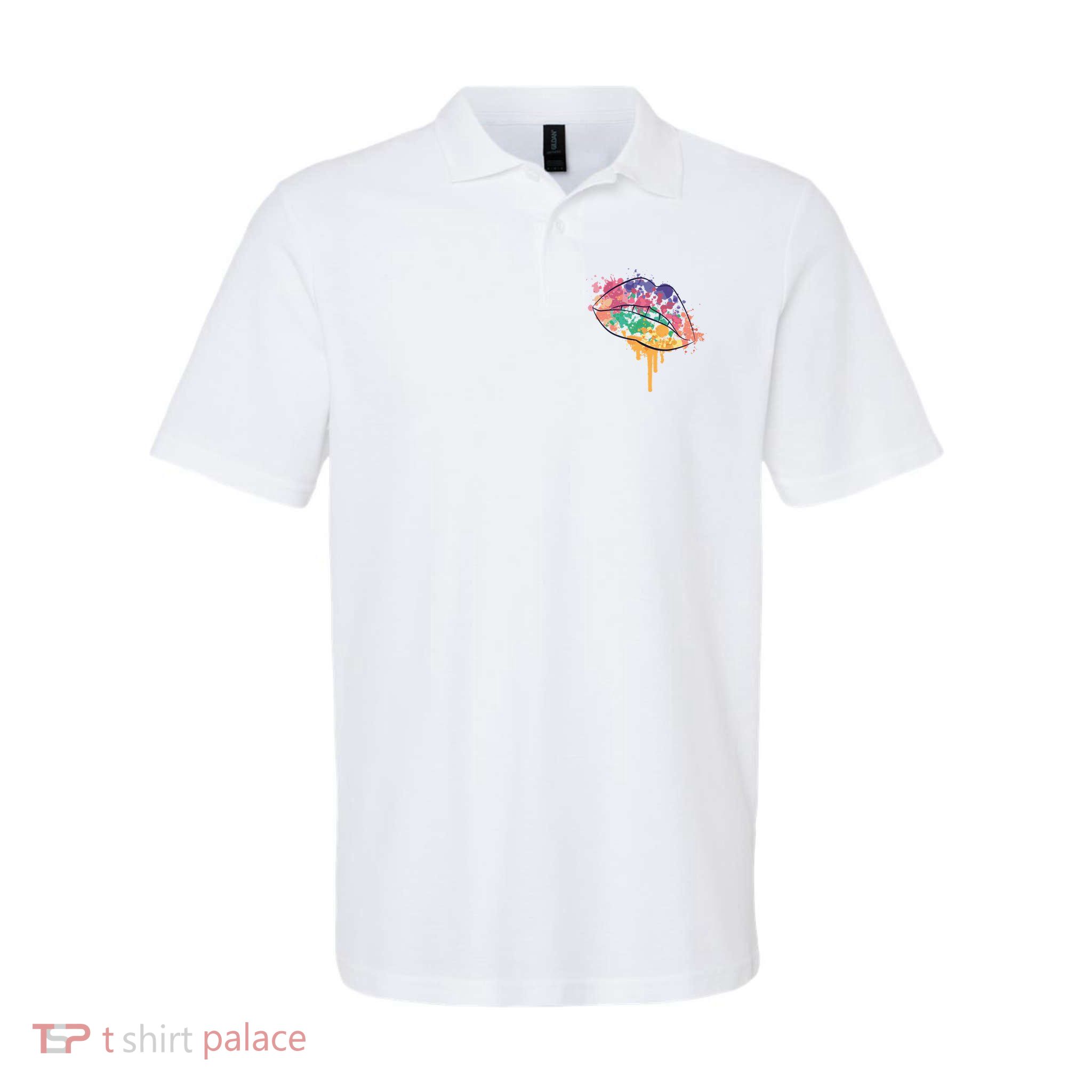 Colorful Drip Lips Polo