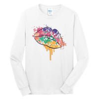 Colorful Drip Lips Tall Long Sleeve T-Shirt