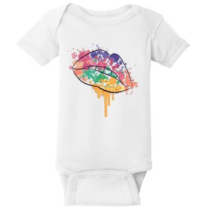 Colorful Drip Lips Baby Bodysuit