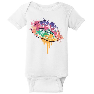 Colorful Drip Lips Baby Bodysuit