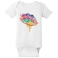 Colorful Drip Lips Baby Bodysuit