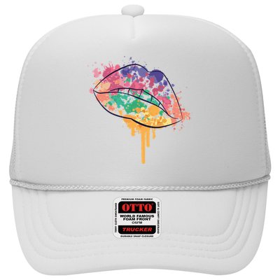 Colorful Drip Lips Trucker Hat