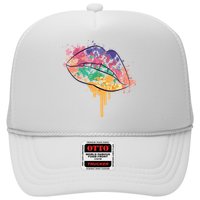 Colorful Drip Lips Trucker Hat