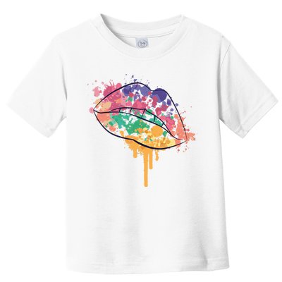 Colorful Drip Lips Toddler T-Shirt