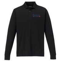 Childless Dog Lady Ladies Voting Election 2024 Usa Kamala Harris 20224 Performance Long Sleeve Polo