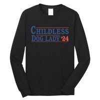 Childless Dog Lady Ladies Voting Election 2024 Usa Kamala Harris 20224 Long Sleeve Shirt