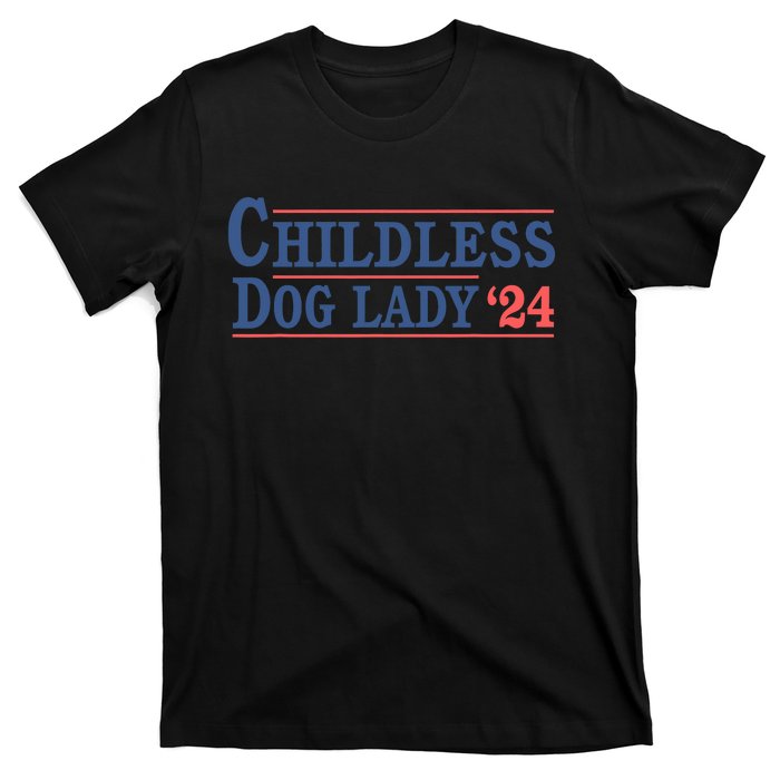 Childless Dog Lady Ladies Voting Election 2024 Usa Kamala Harris 20224 T-Shirt