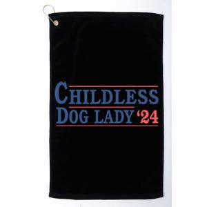 Childless Dog Lady Ladies Voting Election 2024 Usa Kamala Harris 20224 Platinum Collection Golf Towel