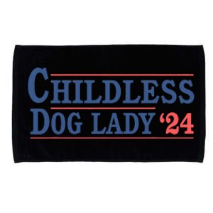 Childless Dog Lady Ladies Voting Election 2024 Usa Kamala Harris 20224 Microfiber Hand Towel