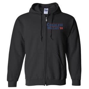 Childless Dog Lady Ladies Voting Election 2024 Usa Kamala Harris 20224 Full Zip Hoodie