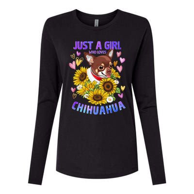 Chihuahua Dog Lover Funny Cute Puppy Cute Gift Womens Cotton Relaxed Long Sleeve T-Shirt