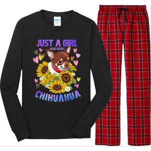 Chihuahua Dog Lover Funny Cute Puppy Cute Gift Long Sleeve Pajama Set