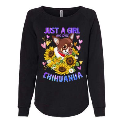 Chihuahua Dog Lover Funny Cute Puppy Cute Gift Womens California Wash Sweatshirt