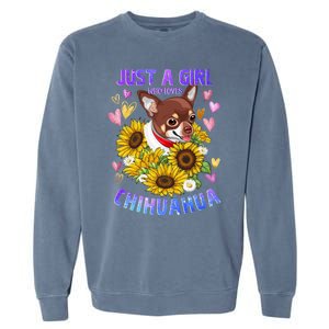 Chihuahua Dog Lover Funny Cute Puppy Cute Gift Garment-Dyed Sweatshirt