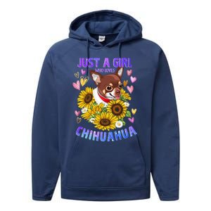 Chihuahua Dog Lover Funny Cute Puppy Cute Gift Performance Fleece Hoodie