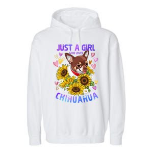 Chihuahua Dog Lover Funny Cute Puppy Cute Gift Garment-Dyed Fleece Hoodie