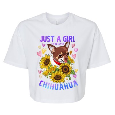 Chihuahua Dog Lover Funny Cute Puppy Cute Gift Bella+Canvas Jersey Crop Tee