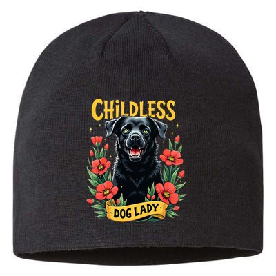 Childless Dog Lady Labrador Dog Election 2024 Funny Sustainable Beanie