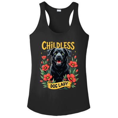 Childless Dog Lady Labrador Dog Election 2024 Funny Ladies PosiCharge Competitor Racerback Tank